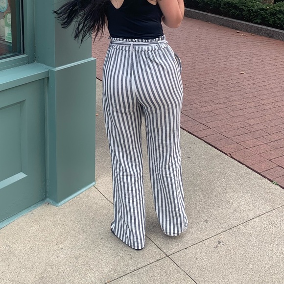 Striped Linen Wide Leg Pants from Dynamite - Picture 3 of 4